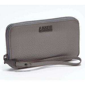Aimee Kestenberg Large Zip Around Wristlet w/ RFID Jenna Glacier Gray NWOT